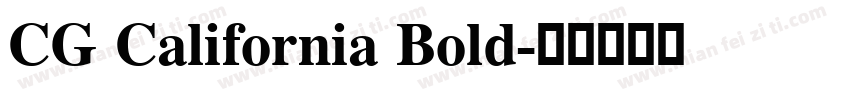 CG California Bold字体转换